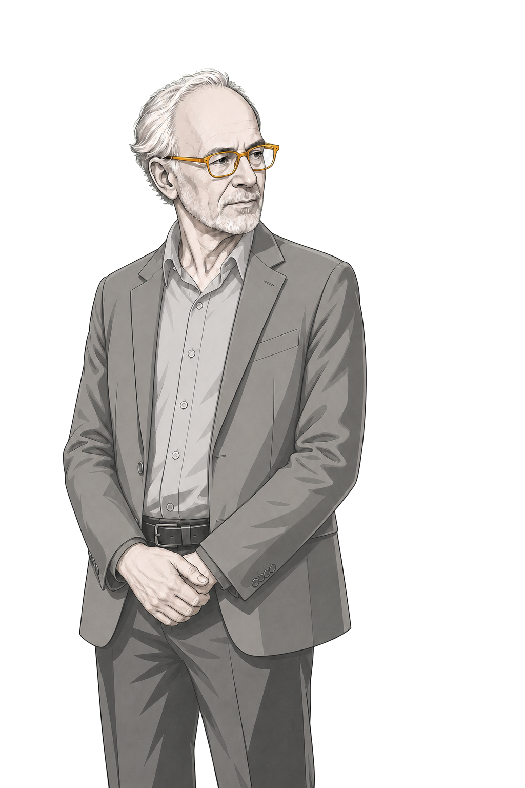 Peter Singer places equal tokens near and far along one continuous muted-gold line.